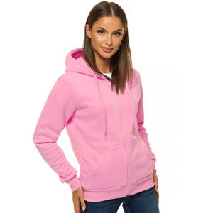 Sweats à capuche pour femmes 100% sweats à capuche en molleton de coton tenue décontracté fermeture éclair unie sweats à capuche respirants pour femmes 2025 - Product Image 1
