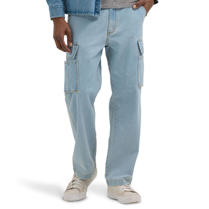 Pantalones de hombre holgados, vaqueros de mezclilla de ajuste suelto, pantalones cargo rectos, ropa de calle, pantalones vaqueros azules de moda informales lavados vintage, pantalones de hombre - Product Image 1