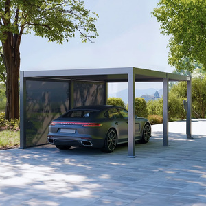 Pérgola <span class=keywords><strong>para</strong></span> Automóviles Resistente e Impermeable, Pérgola de Aluminio <span class=keywords><strong>para</strong></span> Exteriores, Garaje Independiente - Product Image 3