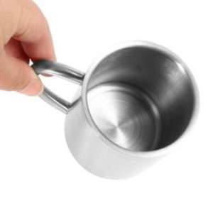 Tasses en acier inoxydable pour café, thé et boissons avec couvercle anti-éclaboussures de construction robuste et poignée facile à transporter pour l'aventure - Product Image 1