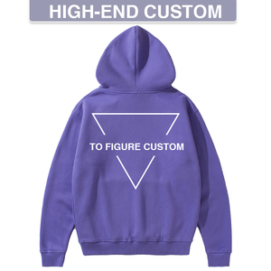 Sudadera con capucha de gran tamaño en blanco de lana de alta calidad, sudaderas con capucha y sudaderas para hombre de talla grande personalizadas Unisex - Product Image 5