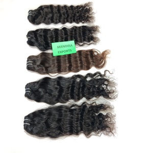 Cheveux naturels non traités vierges, double trame machine, ondulés, sans perte, cheveux indiens, extensions de cheveux humains directement provenant du temple, 100g - Product Image 5