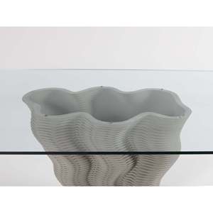 Corail Contemporary Dining <b>Table</b> Handmade <b>Solid</b> <b>Wood</b> Oval Design Convertible Luxury Assembled for Home Furniture for Apartment - Product Image 4