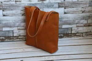 Bolso de mano personalizado de fabricante al por mayor para mujer bolso de compras informal de cuero estilo vintage - Product Image 3