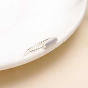 Precio al por mayor de fábrica, anillos de barra minimalistas, Plata de Ley 925, Mini joyería geométrica moderna apilable minimalista delicada fina - Product Image 5