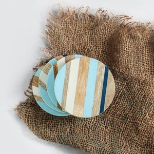 Luxury Handmade Epoxy Resin Coasters Modern Round Design <b>Wooden</b> round Cup <b>Placemats</b> Classic Dining Decorative Coasters - Product Image 3