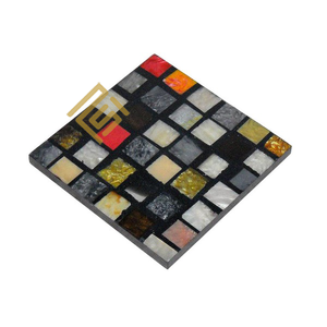 Unique Design High Quality Horn Bone Square Shape Wood and Resin Wooden Drink <b>Coaster</b> Cup Wood <b>Coaster</b> Home Decor Top Selling - Product Image 1