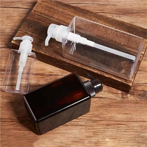 ODM OEM personnalisable pour bouteille à pompe carrée en plastique PET transparent bouteilles cylindriques de crème shampooing fabriquées en gros - Product Image 1