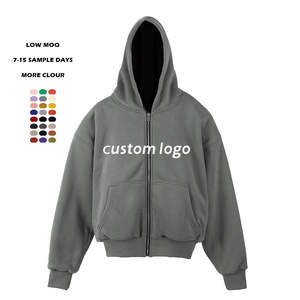 Sudadera personalizada 100% algodón lavada personalizada con cremallera - Product Image 1