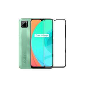 Protector de Pantalla de Vidrio Templado Negro Premium Resistente a Impactos para Realme C11, Cobertura Total, Anti-Espía y Anti-Golpes - Product Image 2
