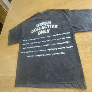 เสื้อยืดผ้าฝ้าย100% ไหล่โอเวอร์ไซส์สุดหรูสำหรับผู้ชายเสื้อยืดออกแบบโลโก้ได้ตามต้องการ - Product Image 2