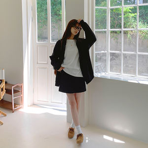 กระโปรงคาร์โก้ออแกนิคของเกาหลีกระโปรงสั้นแบบลำลองขนาดเล็กกระโปรงคาร์โก้สไตล์เกาหลีแบบทางการ - Product Image 3