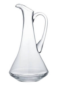 Carafe à eau en verre de luxe au design moderne, faite à la main, avec couvercle en bois, capacité de 1 L, pour eau, jus, vin - Décoration de table de cuisine - Product Image 2