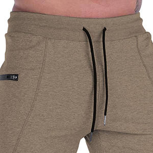 Pantalons pour hommes en gros Pantalons décontractés en tricot pour hommes avec poches zippées Pantalons de jogging personnalisés de couleur unie Pantalons pour hommes de grande taille - Product Image 4