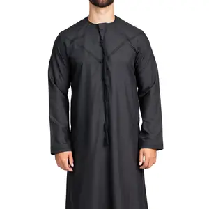 현대 쿠웨이트 스타일 아랍어 사우디 남성 토브 Jubbah 제조 업체 2024 하이 퀄리티 이슬람 의류