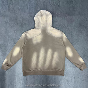 Haute qualité personnalisé hommes cravate-teint délavé Vintage lavage en détresse à capuche respirant Durable pour décontracté hiver grande taille printemps - Product Image 5