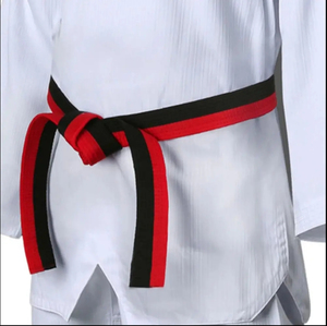 เครื่องแบบเทควันโดผ้าฝ้าย100% ออกแบบได้ตามต้องการใส่ได้ทุกเพศระบายอากาศได้ดีพร้อมโลโก้ตามสั่งพร้อมส่งทุกขนาดสำหรับชุดศิลปะการต่อสู้ - Product Image 3