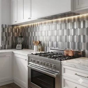 Pannello Murale Moderno per Cucina Autoadesivo Mosaico 4mm con Design Grafico - Product Image 1