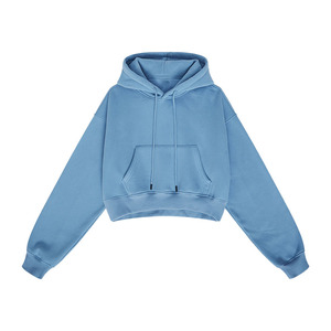 Sudadera con Capucha Deportiva de Alta Calidad para Mujer, Bordado Sólido, ODM, Secado Rápido, Algodón Suave, Felpa Corta, Ropa Deportiva para Gimnasio y Fitness - Product Image 5