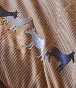 100% bordado percal algodón ropa de cama estilo campo burros RDV Au Pre - Product Image 3