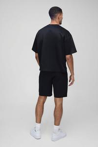 Conjunto de chándal de dos piezas de gran tamaño de verano para hombre, camiseta informal de manga corta y pantalones cortos, ropa de calle, gimnasio, salón o uso diario - Product Image 2