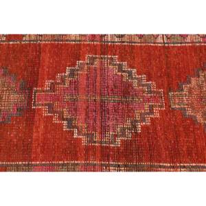 Tapis Kilim turc vintage rouge marron Patchwork Design 28 'X 121' taille laine matériel avec support en Latex pour décor de chambre d'adolescent - Product Image 5