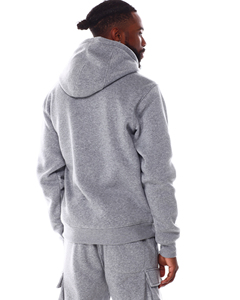 La última Sudadera con capucha de bolsillo de algodón 100% personalizada para hombres, Sudadera con capucha lisa con bolsillo de carga con botón a presión - Product Image 4