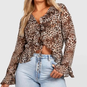 Chemisier à manches longues pour femmes Chemise longue respirante en coton Chemisiers et chemises pour femmes pour filles Marque personnalisée à la mode - Product Image 2