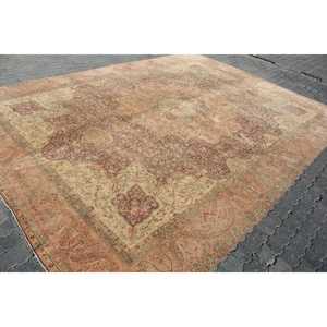 พรมวินเทจขนาด 9.6x13.4 ฟุต พรมตุรกีขนาดใหญ่ พรมลายสัตว์สีน้ำตาล - Product Image 3