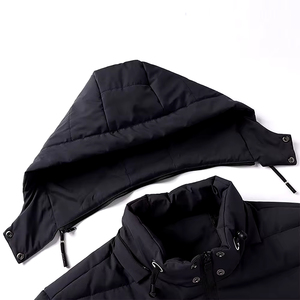 Chaqueta de Invierno para Hombre, de Cuero PU, con Capucha, Estilo Casual, Oversize, Tipo Bomber, Gruesa, Acolchada, para Exteriores, Talla Grande - Product Image 3