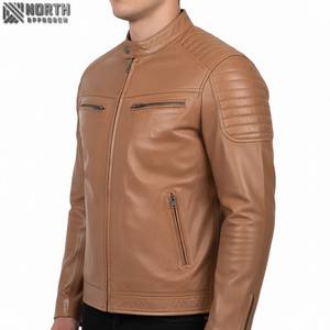 2025 nouveau Design brillant noir coupe ajustée peau de vache veste en cuir avec fermeture éclair des deux côtés pour hiver Bomber veste personnalisée - Product Image 3