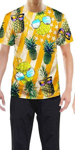 Quality Men's Sublimation Design T-Shirt Polyester/Cotton Worsted <b>Fabric</b> Letter Pattern Design Your Own Logo for Men - Product Image 6