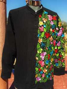 Camisa informal de Color sólido para hombre, camisa de trabajo con bolsillo, bordada - Product Image 5