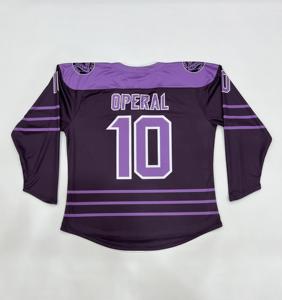 Maillot de hockey sur glace unisexe en polyester de haute qualité, personnalisable, réversible, impression par sublimation, OEM, conception gratuite, haute qualité - Product Image 4