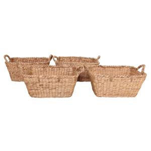 Panier en jacinthe d'eau rectangulaire effilé, panier de rangement fait à la main, vente en gros, écologique, fabriqué au Vietnam - Product Image 5