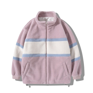 Veste Sherpa brodée sur mesure de haute qualité avec fermeture éclair pour hommes, veste polaire à la mode brodée de couleur unie personnalisée - Product Image 6