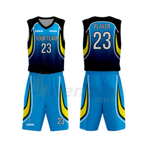 Conjunto de Pantalones Cortos y Camiseta de Baloncesto de Sublimación Digital de Poliéster 100% de Alta Calidad, Transpirable, Antibacteriano, de Secado Rápido, Talla Grande - Product Image 5