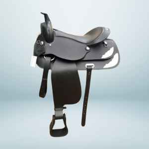 Sillín de carreras de barril de cuero occidental de primera calidad, ligero, duradero y impulsado por el rendimiento para velocidad y control - Product Image 1