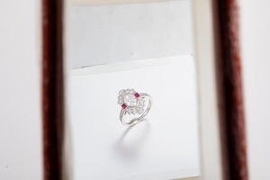 Anillo de diamante CVD de platino clásico vintage con joyería fina de corte brillante redondo para boda de mujer - Product Image 4