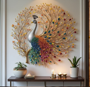 Art mural en bois de cerf doré. Design métallique 3D complexe pour une touche de luxe. Disponible à prix de gros. - Product Image 4