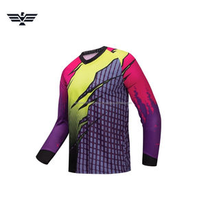 Camiseta de motocross para hombre – Camiseta transpirable de manga larga para motocross (grafismo multicolor) - Product Image 2