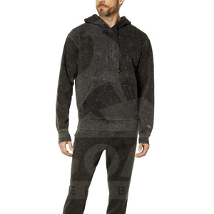 เสื้อฮู้ดดี้ผ้าคอตตอนผสมเนื้อหนาคุณภาพสูง สไตล์สตรีทแวร์ สำหรับผู้ชาย ฤดูหนาว แบบสั่งทำพิเศษ สีซีดแบบวินเทจ ล้างสีแบบแอซิดวอช มีกระเป๋า - Product Image 4