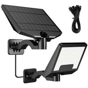 Lámpara solar de jardín IP65 Fuente de luz LED Rotación Diseño dividido Iluminación exterior Anochecer hasta amanecer - Product Image 1