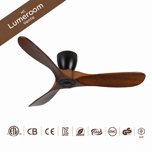 42 Inch Low Profile <b>Ceiling</b> <b>Fan</b> No Light <b>with</b> <b>Remote</b>, Solid Wood Flush Mount Quiet DC Motor <b>Ceiling</b> <b>Fan</b> - Product Image 1