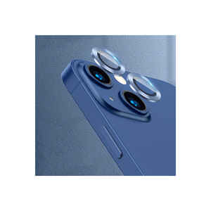 Netzy SAFA CL-07 Blue Tempered <b>Glass</b> Metal Ring Camera Lens <b>Protector</b> for Apple iPhone 13 Mini - Product Image 1