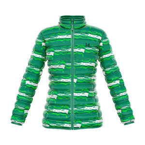 Custom Sublimated Ladies Long Sleeves Quilted Zipper Puffer Jacket Cotton Filled Waterproof Breathable Bubble Jacket for Women - Product Image 4