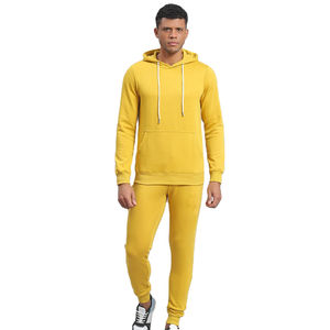 Conjunto de chándal de dos piezas para hombre, chándal de tela polar con logotipo personalizado, chándal transpirable de estilo clásico informal a la moda para hombre - Product Image 1