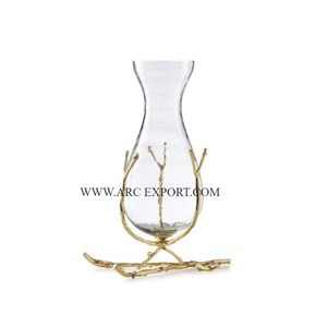 Fantaisie Feuille Conception Taille Personnalisée En Laiton Fleur Vase et Pots Table Décoratif Fleur Vases et Pots Maison Hôtel Fournitures Utilisation - Product Image 3