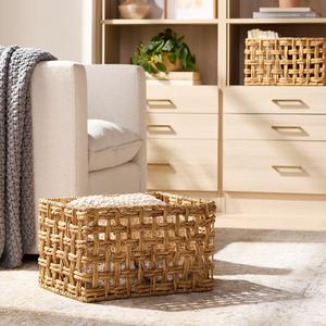 <b>Basket</b> made of loosely woven <b>square</b> water hyacinth Handmade Storage <b>Basket</b> Wholesale eco-friendly Made in Vietnam - Product Image 5