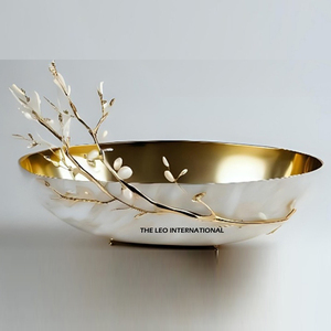 Cuenco de fruta de Metal de estilo libre nórdico creativo, cuenco de servicio de acero inoxidable para aperitivos de lujo para decoración de escritorio de oficina o hogar - Product Image 1